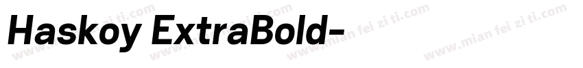 Haskoy ExtraBold字体转换